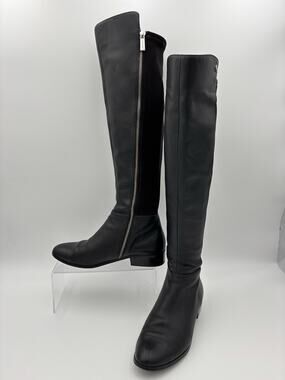 Michael Kors Bromley Over the Knee Boots Black Leather Stretch 38 / 8